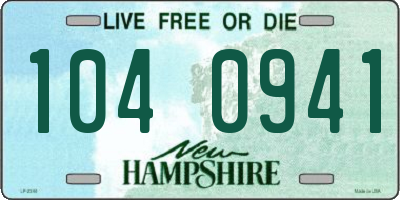 NH license plate 1040941