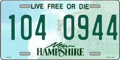 NH license plate 1040944
