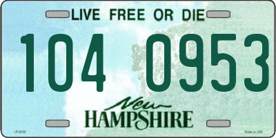 NH license plate 1040953
