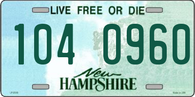 NH license plate 1040960
