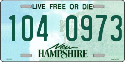 NH license plate 1040973