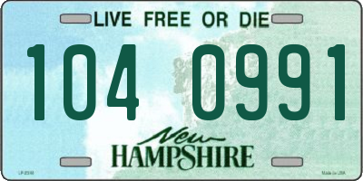 NH license plate 1040991