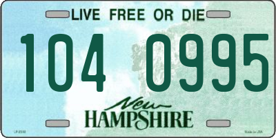 NH license plate 1040995