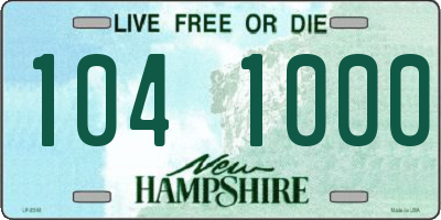 NH license plate 1041000