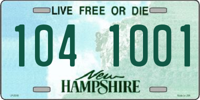NH license plate 1041001