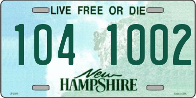 NH license plate 1041002
