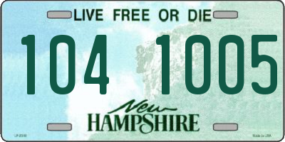 NH license plate 1041005
