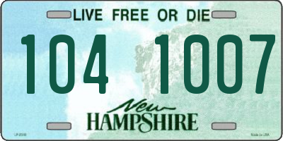 NH license plate 1041007
