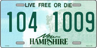 NH license plate 1041009