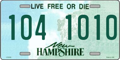 NH license plate 1041010