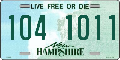 NH license plate 1041011