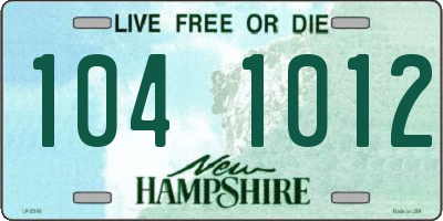 NH license plate 1041012