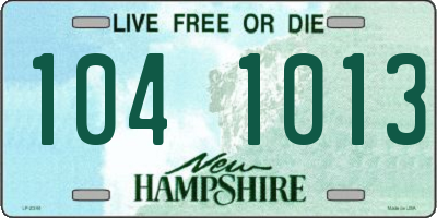NH license plate 1041013