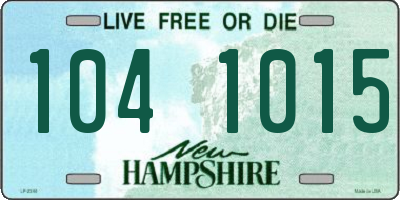 NH license plate 1041015