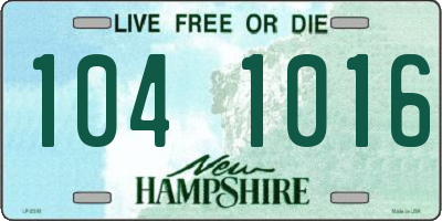 NH license plate 1041016