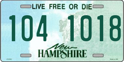NH license plate 1041018