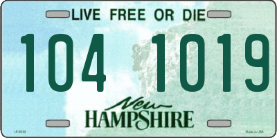 NH license plate 1041019