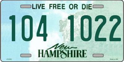 NH license plate 1041022