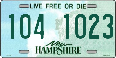 NH license plate 1041023