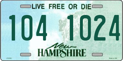 NH license plate 1041024
