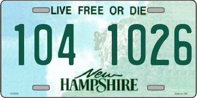 NH license plate 1041026