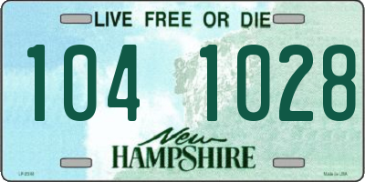 NH license plate 1041028