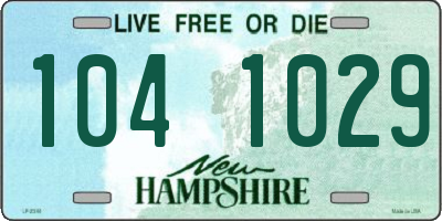 NH license plate 1041029