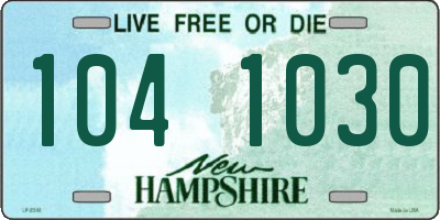 NH license plate 1041030