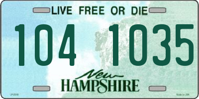 NH license plate 1041035