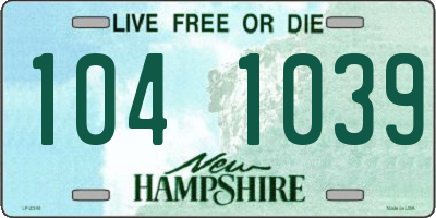 NH license plate 1041039