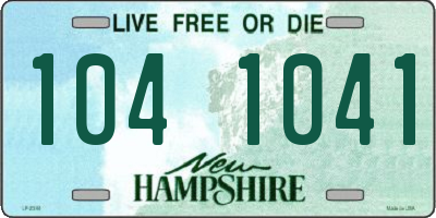 NH license plate 1041041