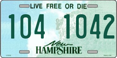 NH license plate 1041042