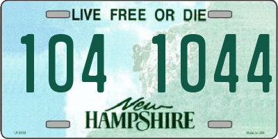 NH license plate 1041044