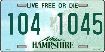 NH license plate 1041045