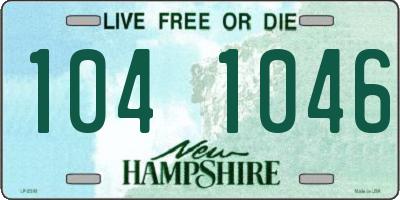 NH license plate 1041046
