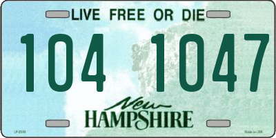 NH license plate 1041047