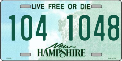 NH license plate 1041048
