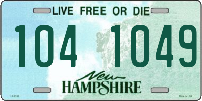 NH license plate 1041049