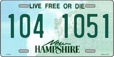 NH license plate 1041051