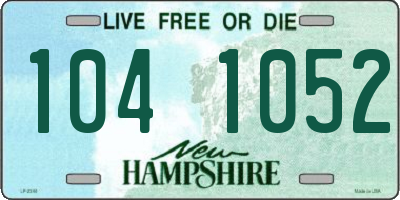 NH license plate 1041052