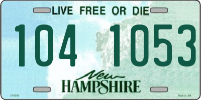 NH license plate 1041053