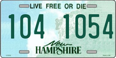 NH license plate 1041054