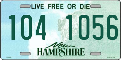 NH license plate 1041056