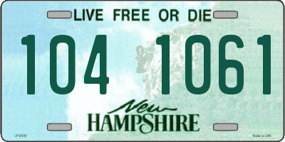 NH license plate 1041061