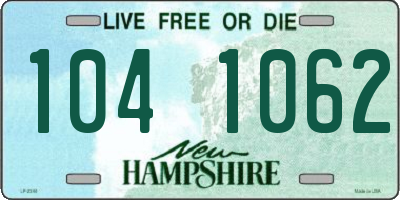 NH license plate 1041062