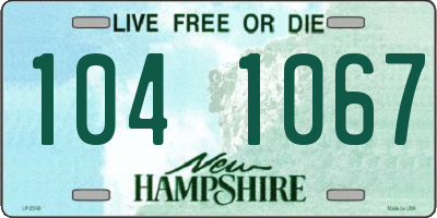 NH license plate 1041067