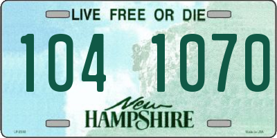 NH license plate 1041070