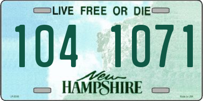 NH license plate 1041071