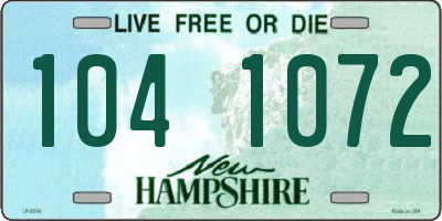 NH license plate 1041072