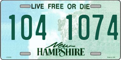 NH license plate 1041074